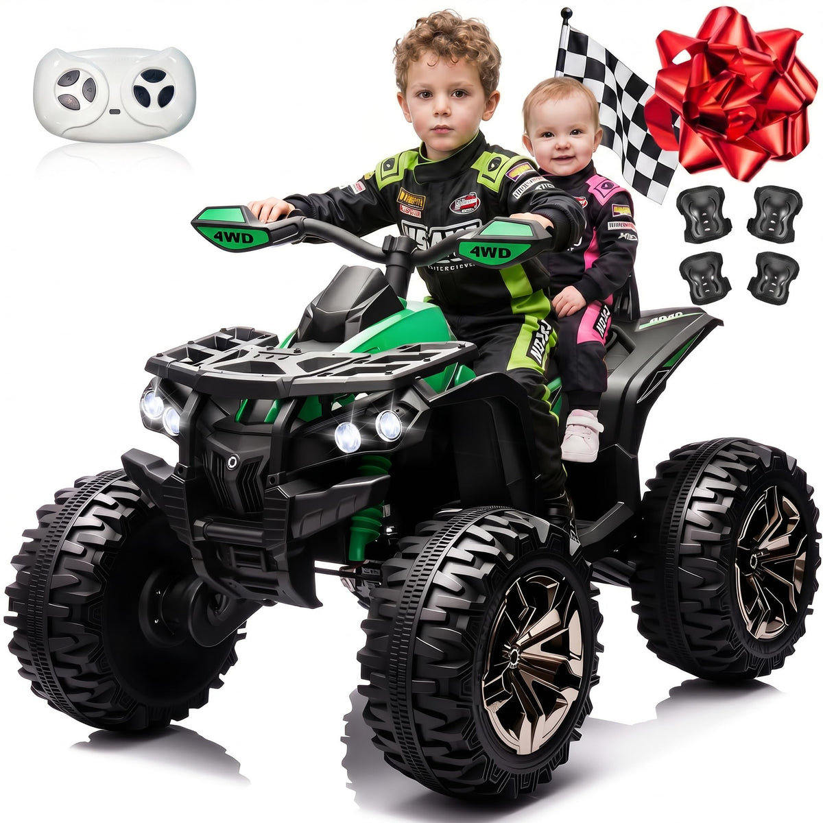 24V Kids ATV 4 Wheeler Green M805433