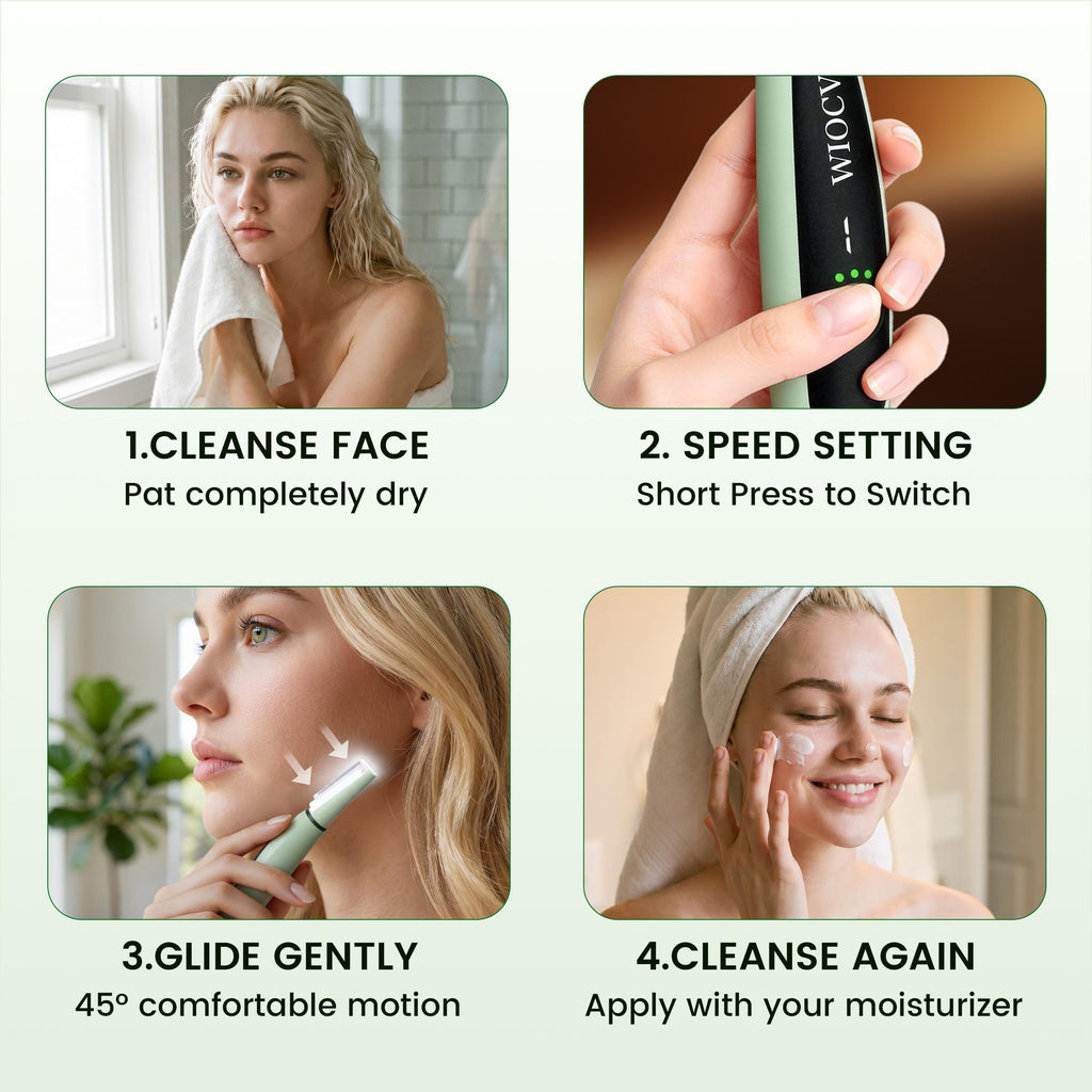 Green Electric Facial Razor G228298