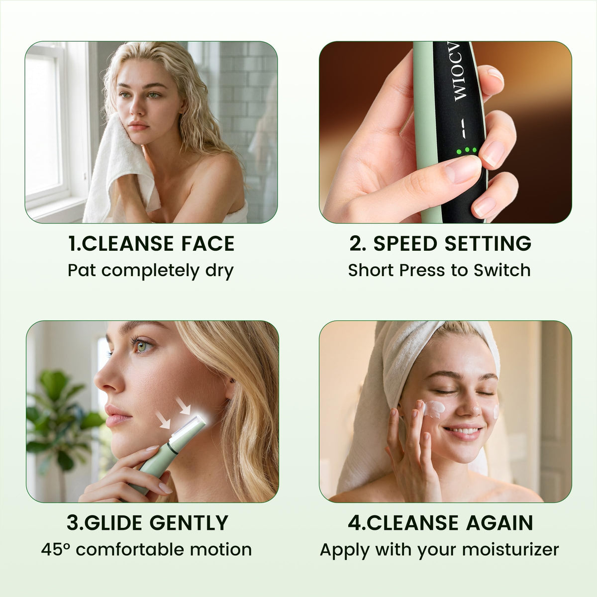 Green Electric Facial Razor G228298