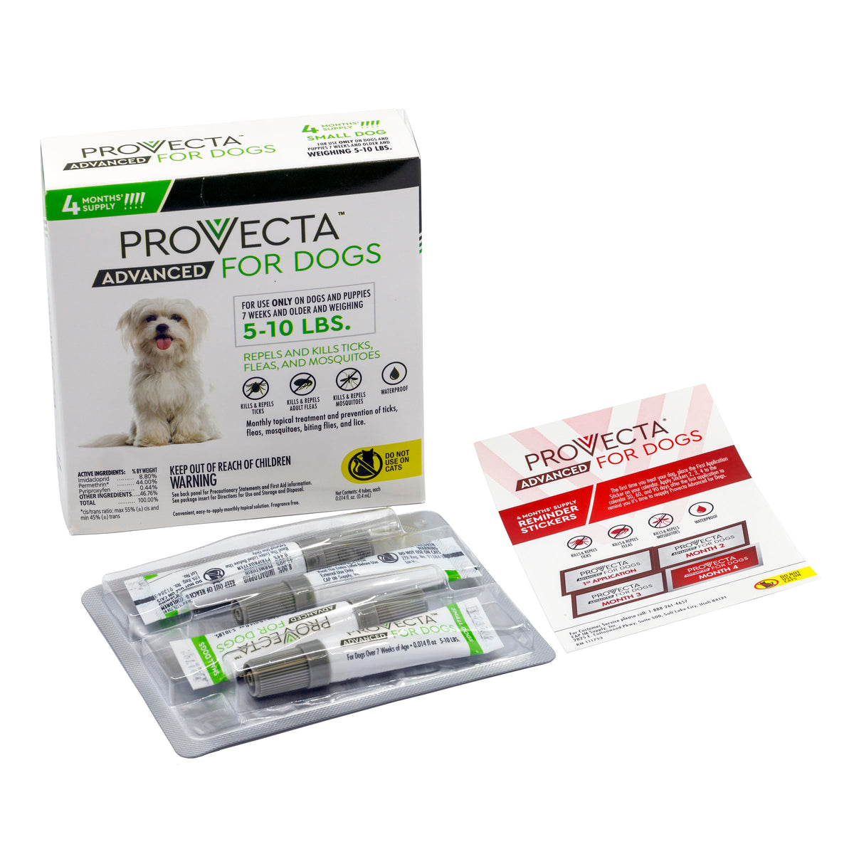Flea & Tick for Small Dogs 5-10 lbs, 4-Month Supply D336135