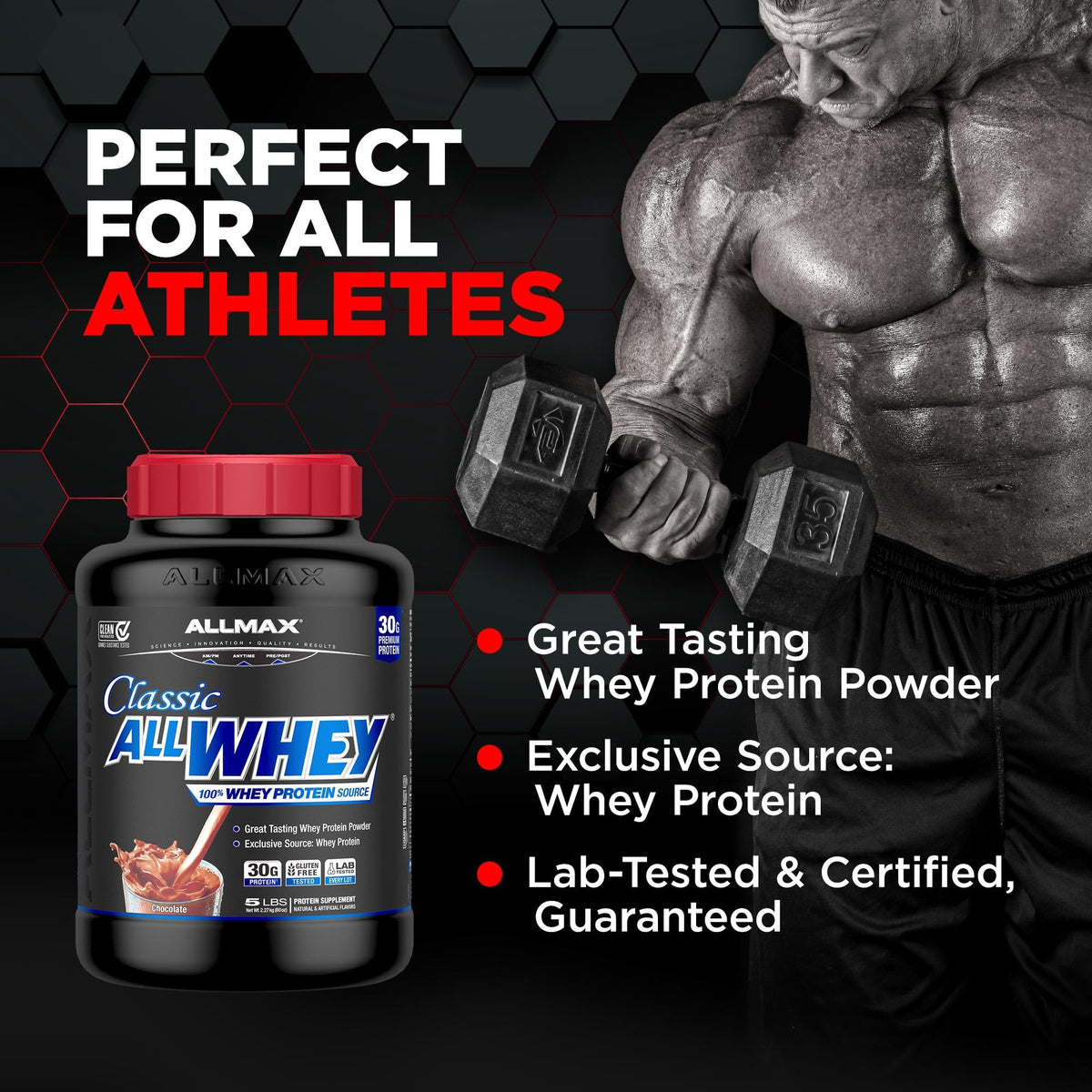 Chocolate Whey Protein Powder 5 lb V5525