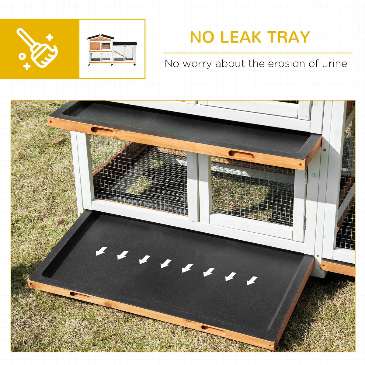 62" Rabbit Hutch with Wheels Q6588