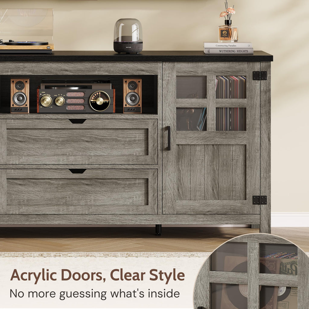 66'' Farmhouse TV Stand with Storage W2178