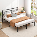 Black Queen Bed Frame with Headboard G5927